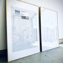 2 Large Gold 24x36 IKEA Frames – Modern Wall Art Frames