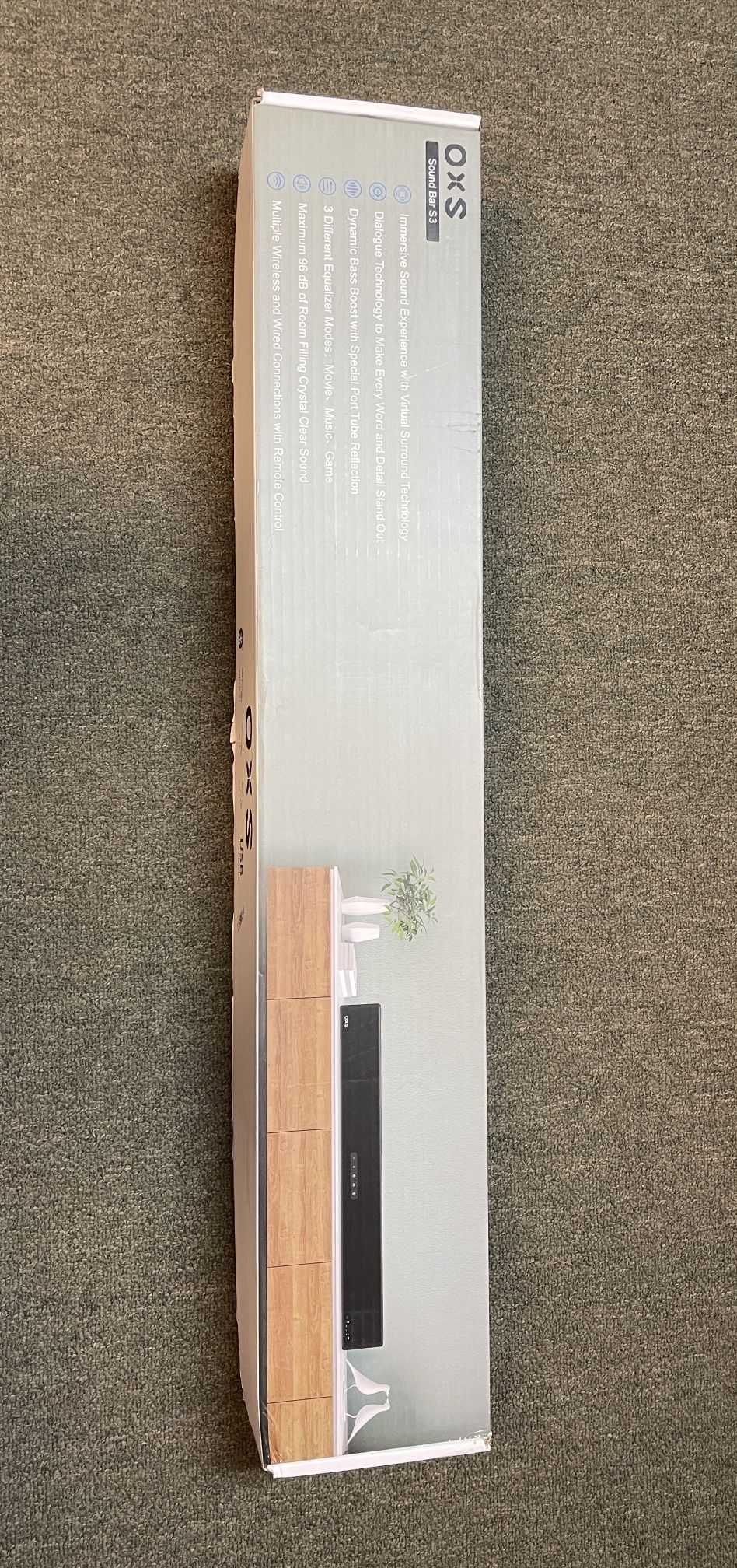 Sound Bars for TV, OXS, 4 Speakers TV Sound Bar, Deep Bass, Bluetooth 5.0 Compact Soundbar, 80 Watts, Easy Setup with Mount Kit