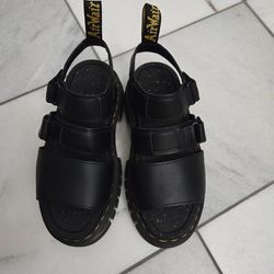 New Dr Martens Ricki Nappa Lux Leather 3 Strap Platform Sandals 