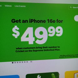 Come To Cricket In Niles And Get The iPhone 16e 