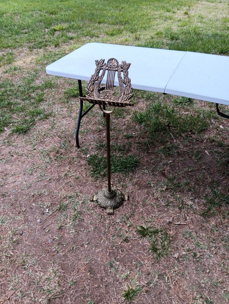 Solid BRASS cast Music Stand Ornate Adjustable