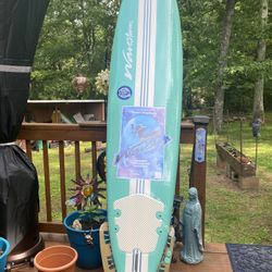 New Wavestorm 8ft Surfboard I’m Box  Plus Adult And 2 Kids Wetsuits 