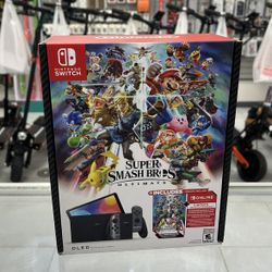 Nintendo Switch OLED Super Smash Bros Bundle! Finance For $50 Down Payment!!