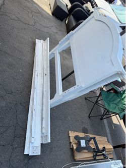 Set of two solid wood twin beds no mattress