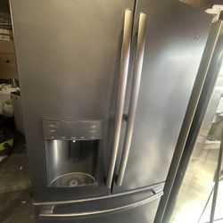 GE 3 Door Black Slate Refrigerator Door In Door 