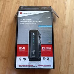 Motorola Modem And Wi-Fi Router