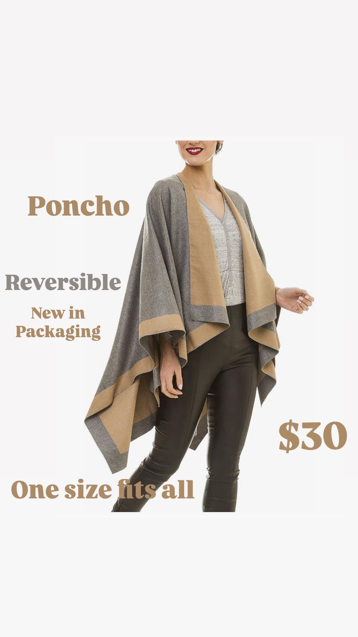 Women's Shawl Wrap Poncho Ruana Cape Cardigan Sweater Open Front for Fall Winter