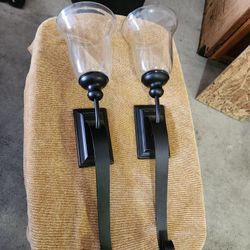 Sconces Black With Glass