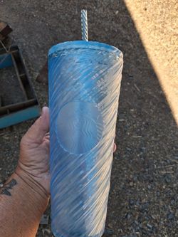 Starbucks Blue Swirl Tumbler with Straw