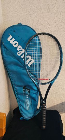 Wilson Hammer 5.0 OS 110 Tennis Racquet Grip 4 3/8",new overgrip, shock Absorber and Case