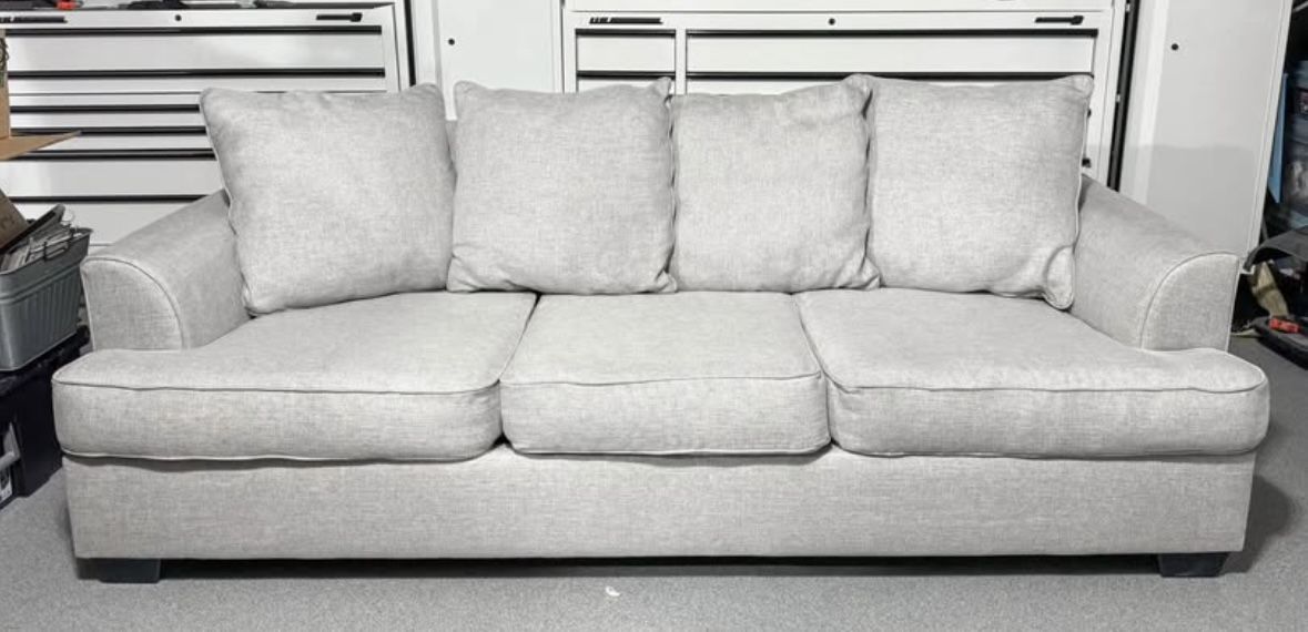 Light Gray Sleep Sofa And Love Seat