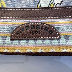 Unionbay canvas wristlet wallet featuring an owl and animal motif print