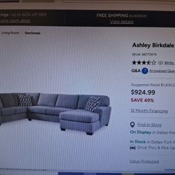 Ashley Birkdale 3pc Sectional 
