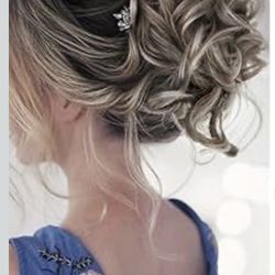 SARLA 2PCS Grey Messy Bun Hair Pieces for Women Wavy Curly Synthetic Hairpieces for Updos with Tendrils Fake Scrunchies Ponytail Extension Ash Grey