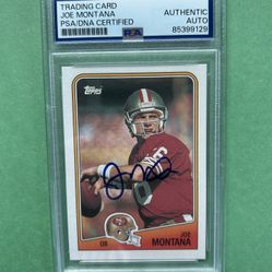 1988 Topps Joe Montana signed.PSA Authenticated Autograph. Negotiable 