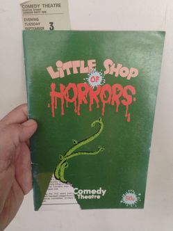 Vintage 1980s little shop of horrors program and ticket
