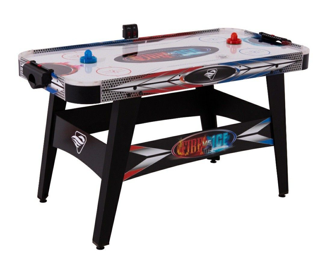 Triumph Sports USA 45-6060W 54 in. Fire N Ice LED Air-Powered Hockey Game Table