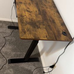 Electric Standing Desk | Adjustable Height | Wheels Included | Excellent Condition 