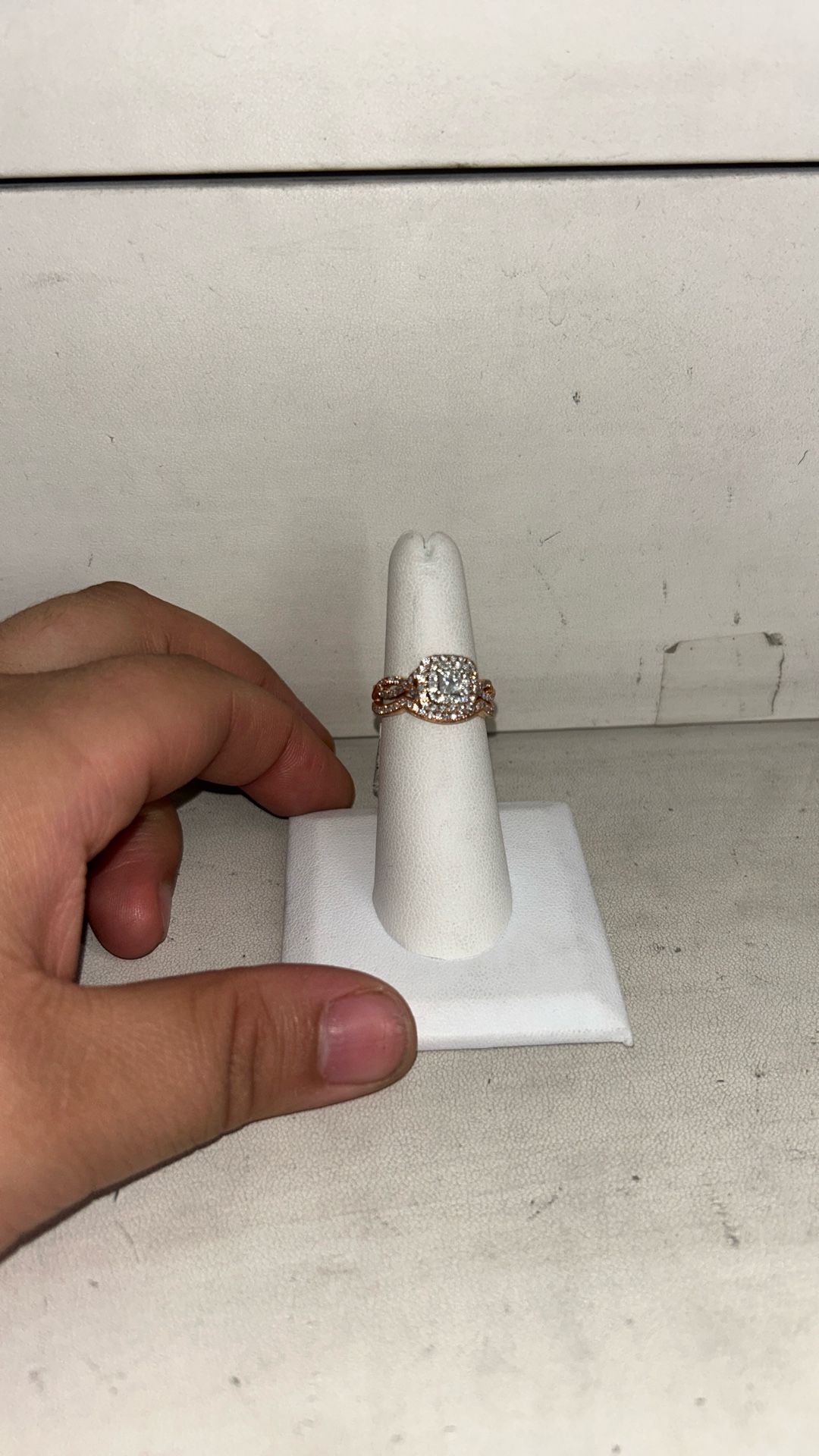 Engagement Cluster Rose Gold Ring