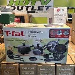 T-Fal 18 Pcs Non Stick Cooking Pans  Was $140 Now $89.99