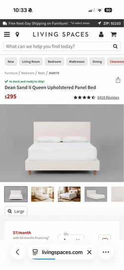 Living Spaces Dean Sands Bed Frame