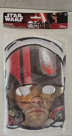 Star Wars Masks- The Force Awakens- 2015- 8 Masks- Unopened Package