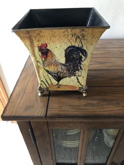 Tin Rooster Vase