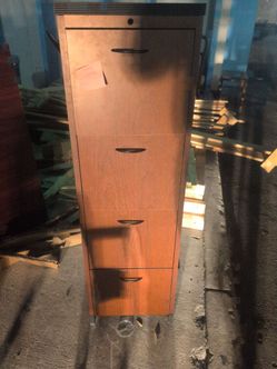 4 tier file cabinet heavy duty wood grain