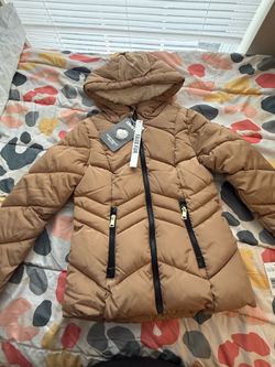 Tan DKNY kids coat size 7/8