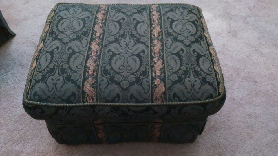 Wood-framed Ottoman on Wheels