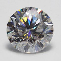 Moissanite Lab Created Round D colorless VVS1 Excellent Cut, For Engagement Ring Or Wedding Band, Women’s Jewelry, Custom Jewelry Etc. 