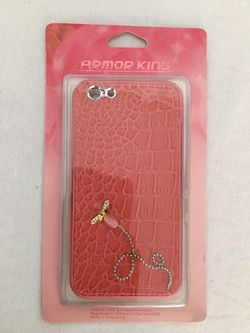iPhone 6 Plus Case pink Leather