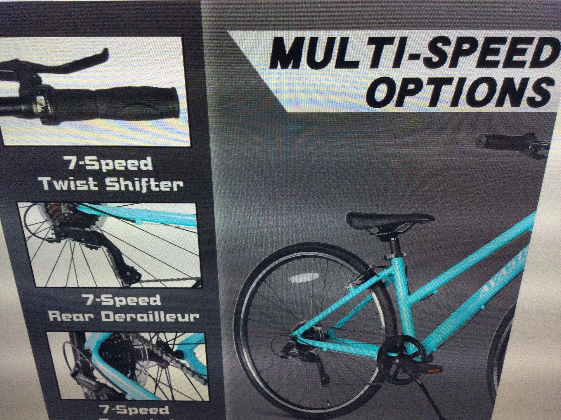 AVASTA ROAD HYBRID BIKE FOR WOMEN W/ KICKSTAND, LIGHT WIEGHT STEP THROUGH 700C ALUMINUM ALLOY FRAME, 7 SPEED D