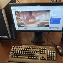 Desktop Computer, Monitor, Keyboard, Mouse, Speakers