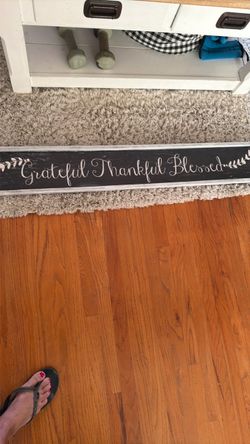 Grateful Thankful Blessed Wooden Wall Sign