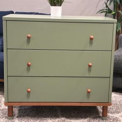 💚 Modern Sage Green Nestig 3-Drawer Dresser — Unboxed