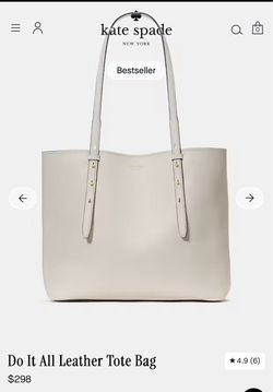 Kate spade leather off white tote bag