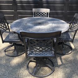 54” Garden Treasures Classic Cast Aluminum Patio Set
