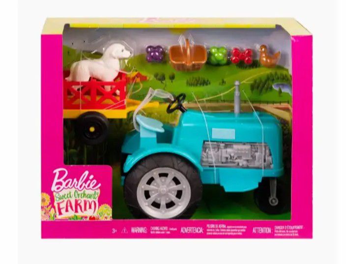 Barbie Sweet Orchard Farm Tractor And Wagon