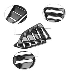 Brand New 2PCS Camaro 2016-2024 Carbon Fiber Look Side Window Scoop Quarter Louver Cover