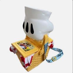 Disney Parks Mickey Minnie Perfect Picnic Basket Popcorn Bucket Runaway Railway