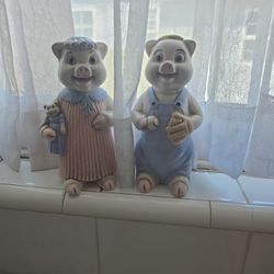 Vintage Ma and Pa Piggies