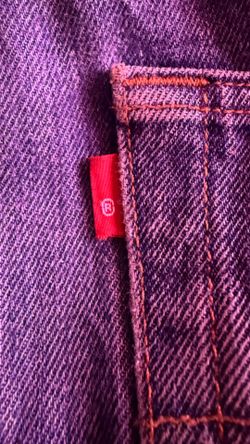 Vintage Levi's 501 Jeans 34X34 Button Fly Blank Red Tab USA Style Denim Rare