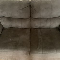 Comfortable Grey Sofa And Love Seat Set