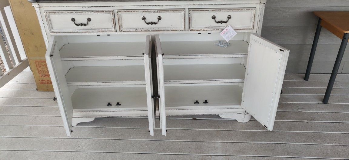 Magnolia Manor Antique White Hall Buffet