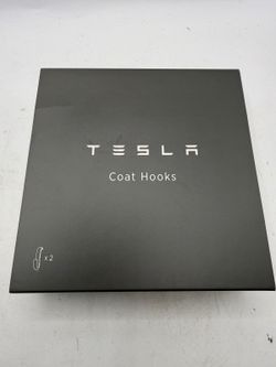 Genuine Tesla Model S Model X Coat Hooks Black Set of 2 OEM 1458421-00-A