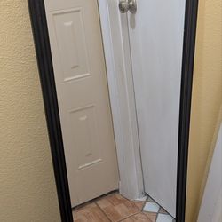 13.5"x49.5" Framed Door Mirror Black - Room Essentials