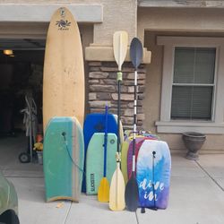 Boogie Boards $8-$15 Each And Boat Oars Canoe Kayak $9-$25 Each 