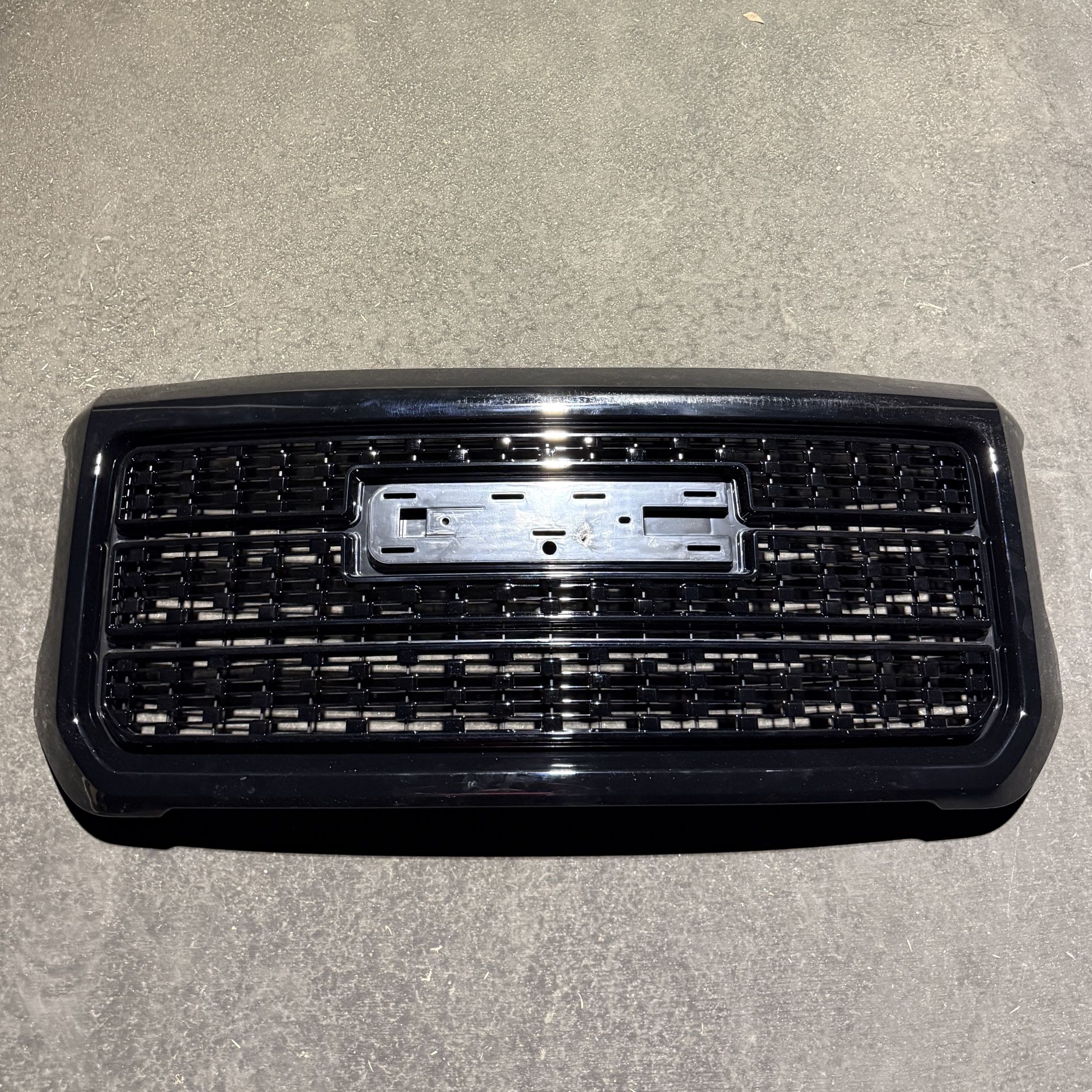 Grille Gloss Black 2015-2019 GMC Sierra 2500 HD 3500HD Denali Hood Grill
