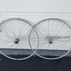 Phil Wood Vintage Road Bike Wheelset 700c Arc-En-Ciel Super Competition Champion Tubular Rims Lightweight 100/120 Spacing 